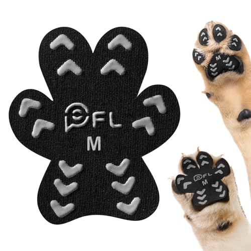 Image of Anti Slip Dog Paw Protectors Pads for Senior Dogs on Hardwood Floor 48 Pcs