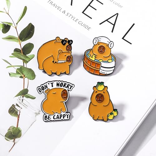 Image of Cute Enamel Pins Cartoon Lapel Pin Brooch Badge for Backpack Jackets Funny Tiger Pins for Gift Anime Enamel Pin for Clothing Hat Decoration