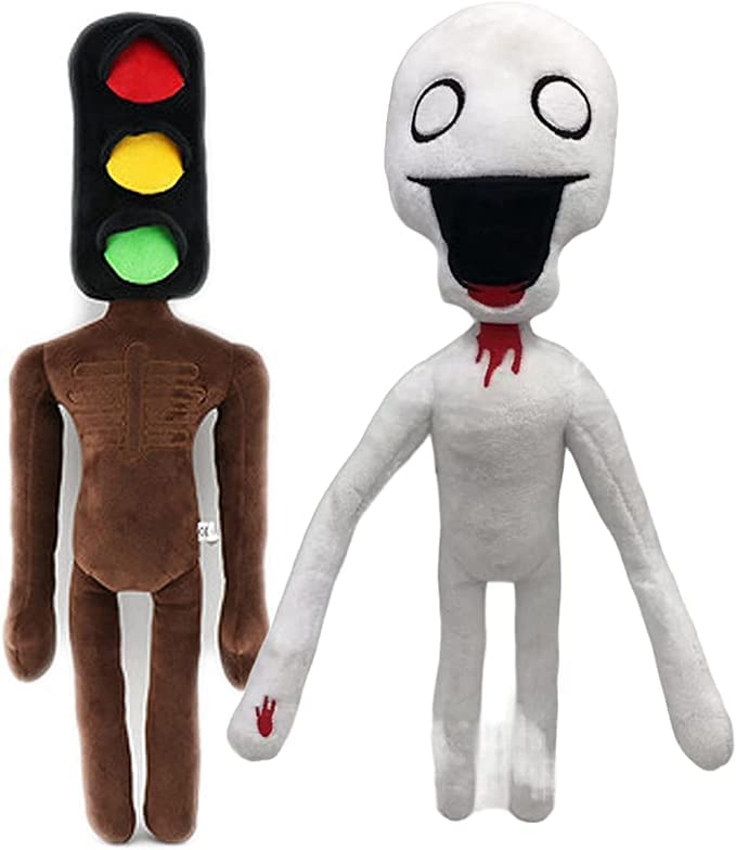 15.7 inch Traffic Light Head Plush Toy,SCP 096 Plush Toy Horror Plush for Fans Gift (SCP 096 Plush+
