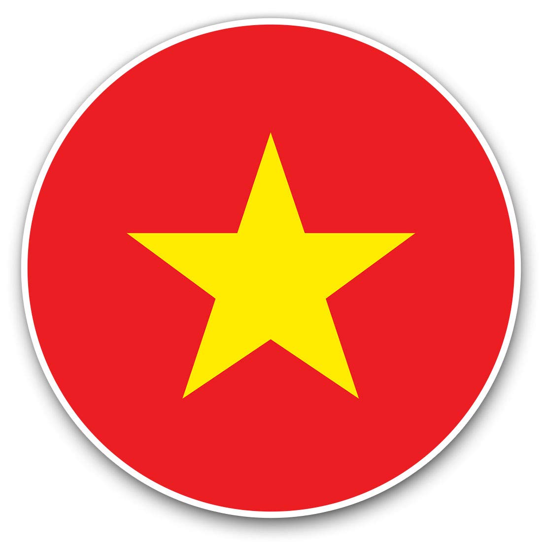 Destination Vinyl Ltd Vietnam Flag 9083 Vinyl Stickers (Set Of 2) 10Cm - Vietnam Flag Decals For Laptops,Tablets,Luggage,Scrap Booking,Fridges, 9083
