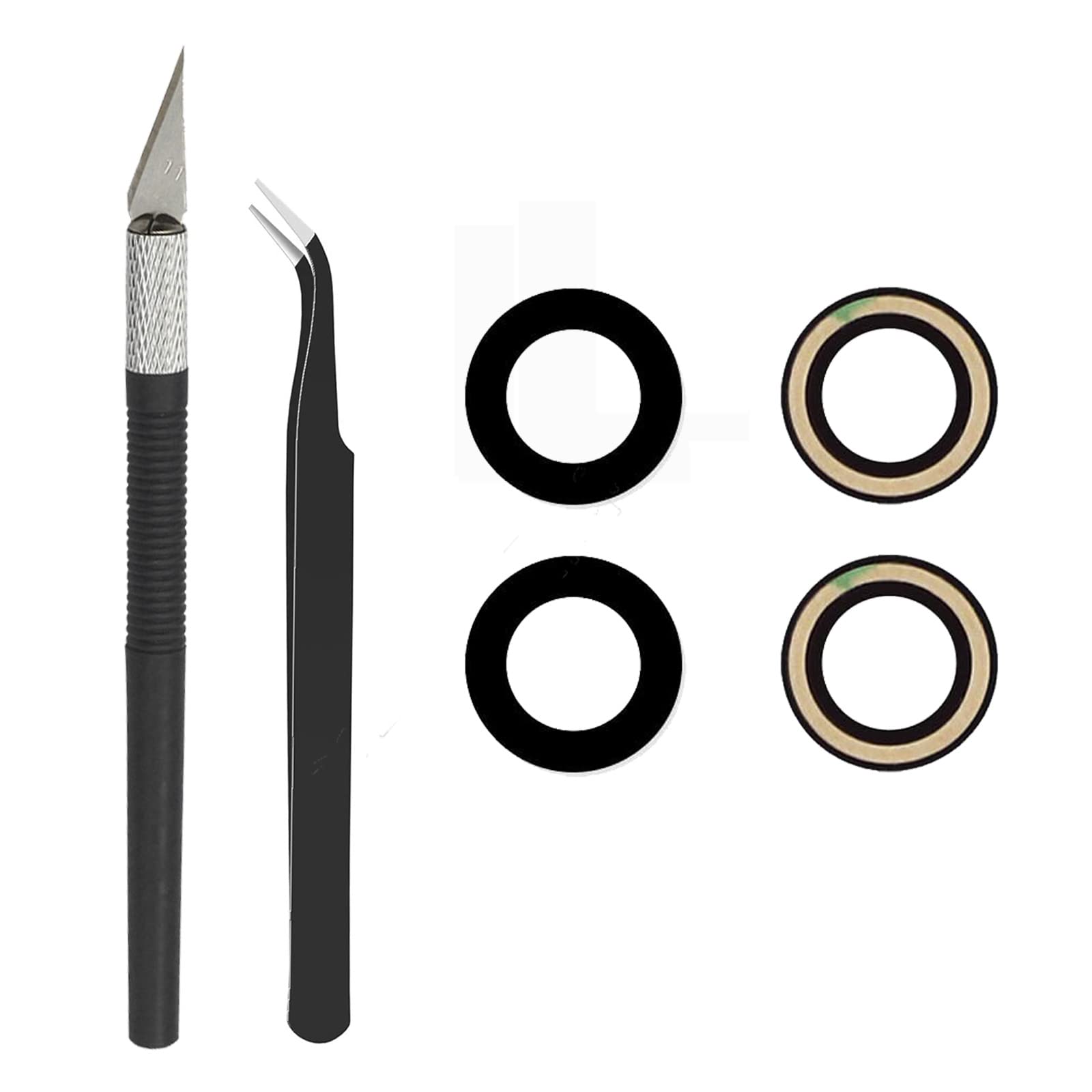 1 Set EMiEN Original Back Rear Camera Glass Lens Replacement for iPhone 14 and iPhone 14 Plus with Adhesive Preinstalled and Repair Tool Kit