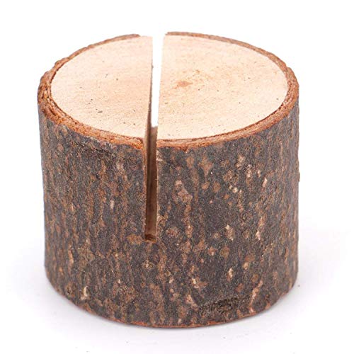 Tosnail 50 Set Wooden Place Card Holders with Kraft Paper Cards - Image 3
