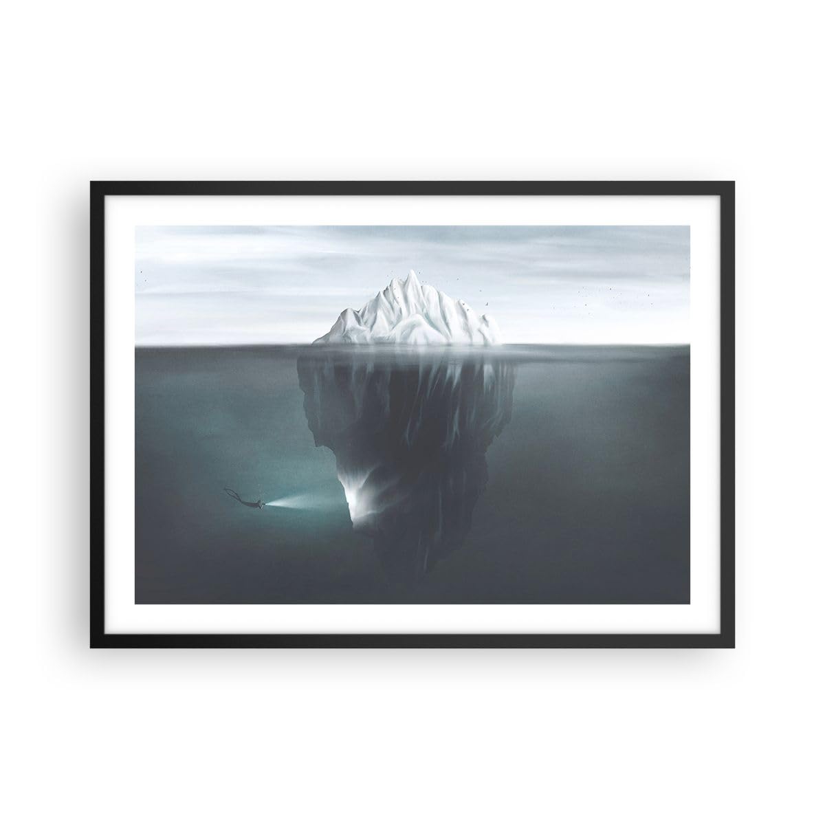 ARTTOR Poster da Parete 70x50 cm Cornice Nera Paesaggi Marino - 5951 - P2B