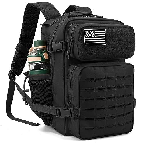 QT&QY Mochila táctica militar de 25L para hombres, con corte