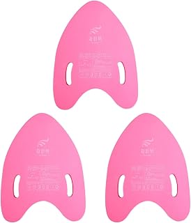INOOMP 3pcs Swimming Beginner Learner Kickboard Floating Plate EVA Body Boards Swim Help A-shaped Board (Pink)