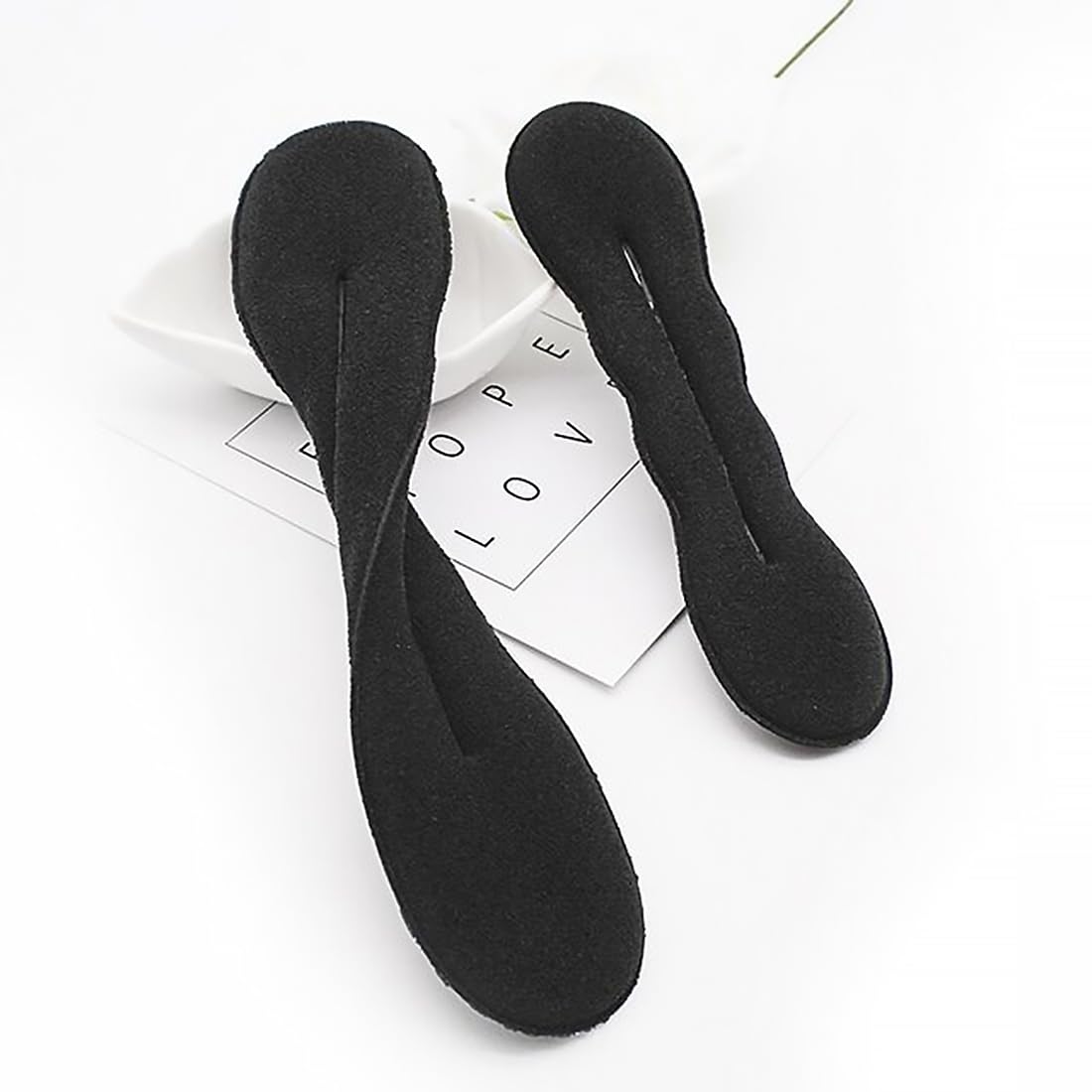 Kit 4 Ciambelle Chignon, Facili e Veloci per Capelli con Accessori in Spugna, per Bambine e Donne, 2 Piccole e 2 Grandi, Colore Nero