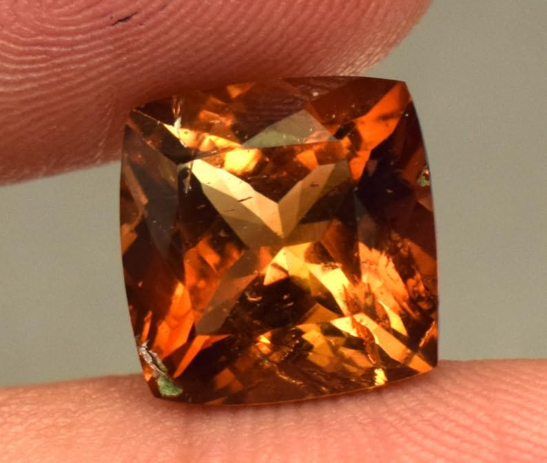 Topaze jaune naturelle émeraude, cadeau idéal pour fabriquer un pendentif - 3
