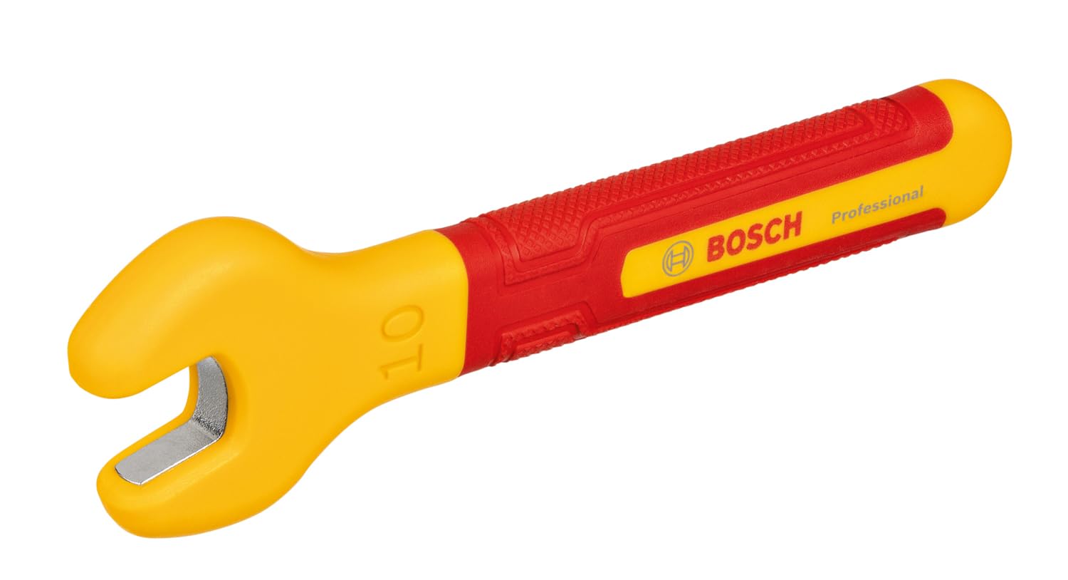 Bosch Professional Blue Vde Spanner - 10 Mm (Jaw Position Of 15°, Certified Up To 1,000 V,Insulated With Thermoplastic Elastomer (Tpe))