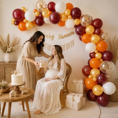 Image of Burnt Orange Brown Balloon, 12Inch Fall Balloon for Autumn Party Decoration
