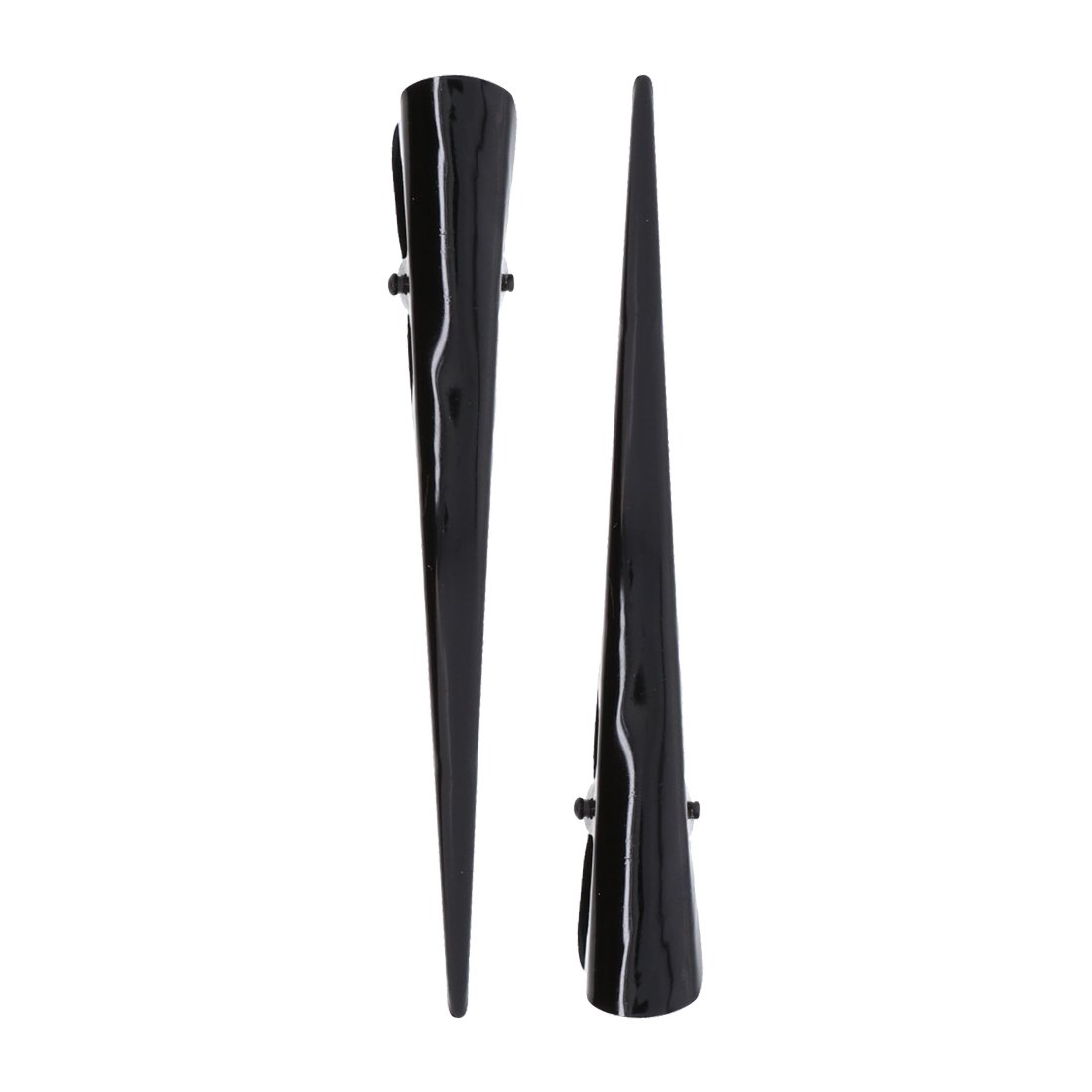 5 inch Long Metal Concord/Beak Clip for Women- Set of 2 - Black