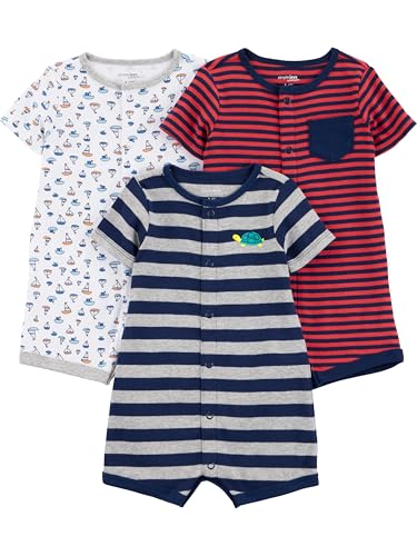 Image of Simple Joys by Carter's Baby 3-Pack Snap-up Rompers