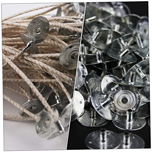 Base metálica para pabilo de vela 400 piezas miniatura 4