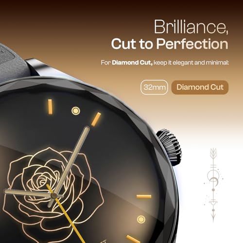 Image of Fire-Boltt Phoenix Aura Women Smart Watch with 1.26 inch Diamond-Cut HD Display, Rotating Crown, Wireless Charging, Bluetooth Calling, Voice Assistant, 120+ Sports Modes - Slate Grey