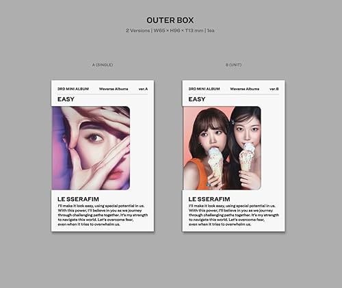 LE SSERAFIM EASY 3er mini álbum Weverse Álbumes Ver (B)