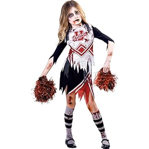 amscan 9902690 Disfraz de animadora de zombies para niños, disfraz de Halloween para niñas de secundaria (edad 5-6 años)