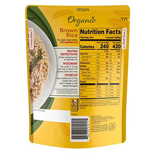Image of Tasty Bite Organic Brown Rice, 8.8 Ounce (Pack of 12)