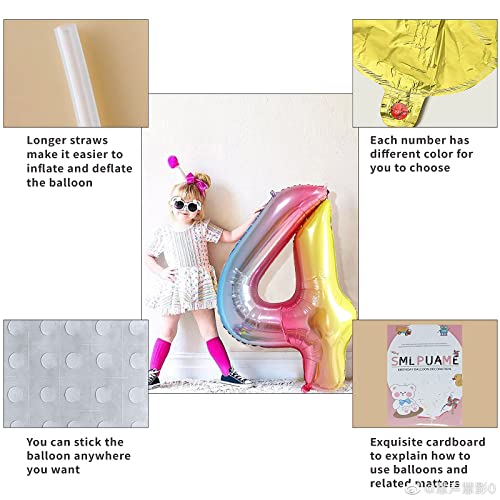 Image of 40 Inch Rainbow Gradient 0 Balloon for 10 /20 /30 /70 Birthday Decor