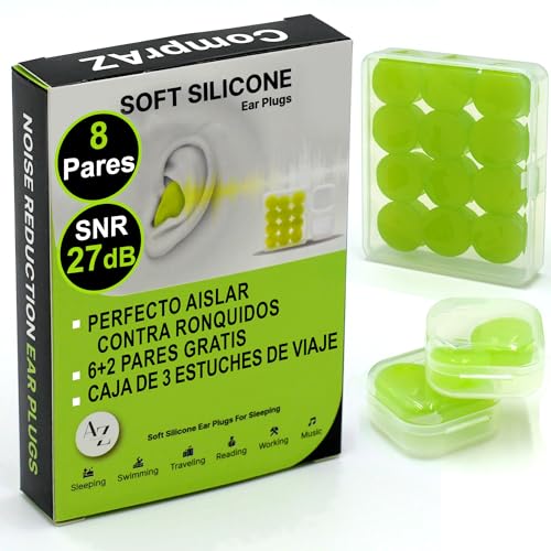 ComprAZ 16 UNIDADES tapones oidos ruido dormir tapones oidos antironquidos para dormir tapones oidos cancelacion de ruido antironquidos Tapones para dormir
