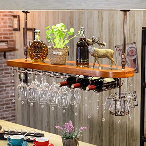 Soporte para botellas de vino de madera sólida 80 cm miniatura 1