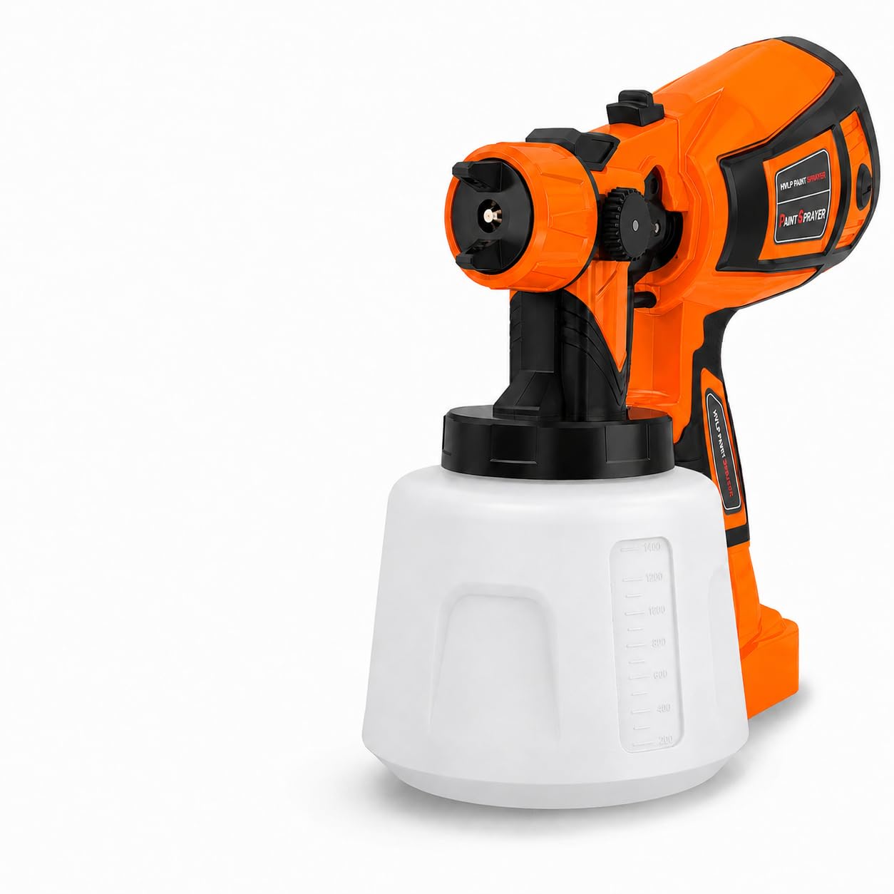 Photo 1 of 1000W HVLP Paint Sprayer, High Power Electric Spray Paint Gun with 4 Copper Nozzles & 3 Patterns, Large Capacity Power Painter for House Painting, Furniture, Cabinets, Fence (Yellow)