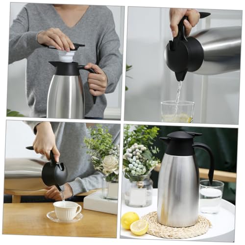 Jarra térmica de acero de 2L para café caliente en el hogar y camping 7