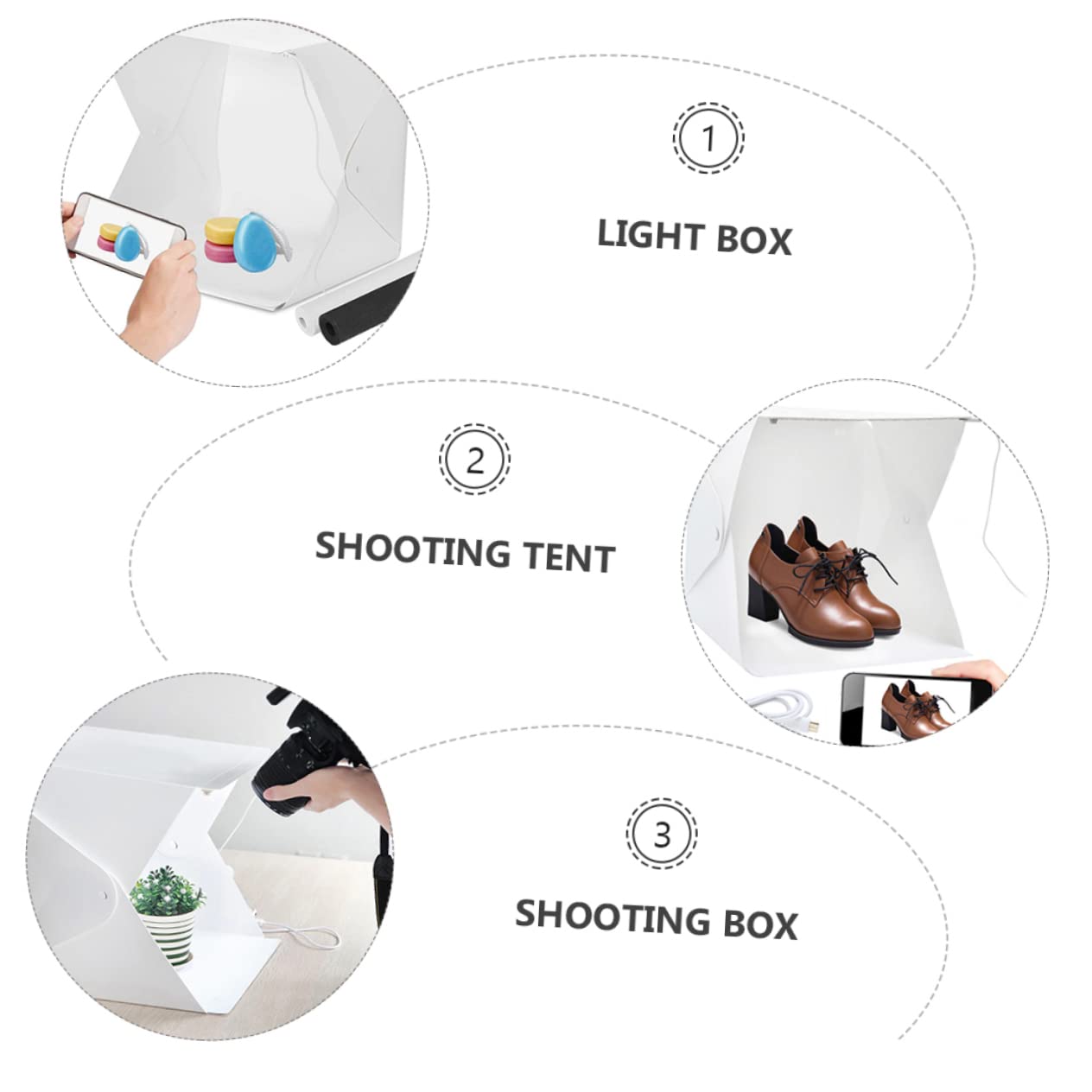 KONTONTY 1 Set Folding Studio Portable Photography Light Photo Shooting Light Tent Lightweight Tent Photography Tent Portable Light for Photography Mini Photo Studio Mini Products Tents Eva