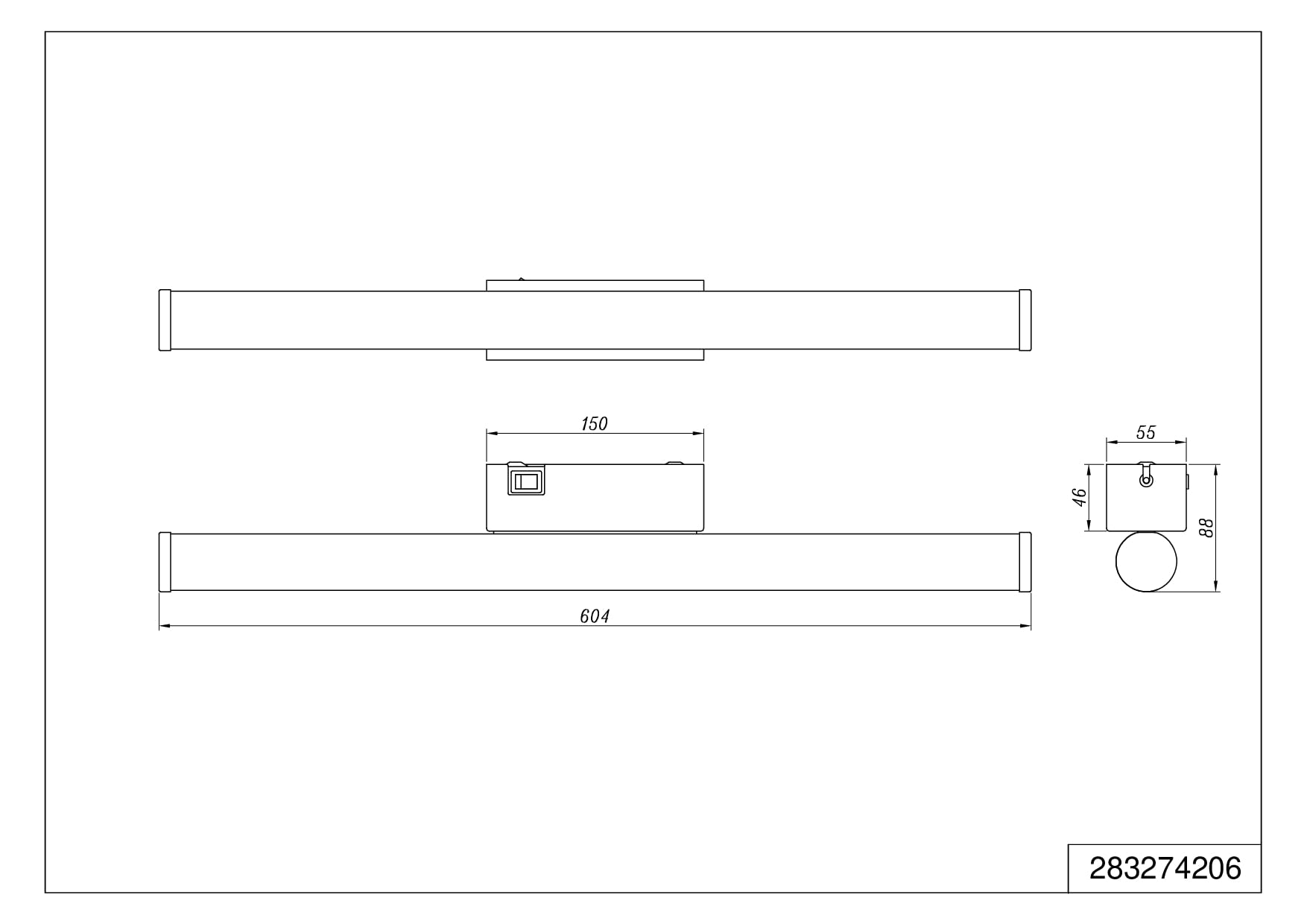 Trio Leuchten LED Applique de salle de bain MATTIMO 283274206, Métal chrome, Plastique blanc, 6,5 Watt LED
