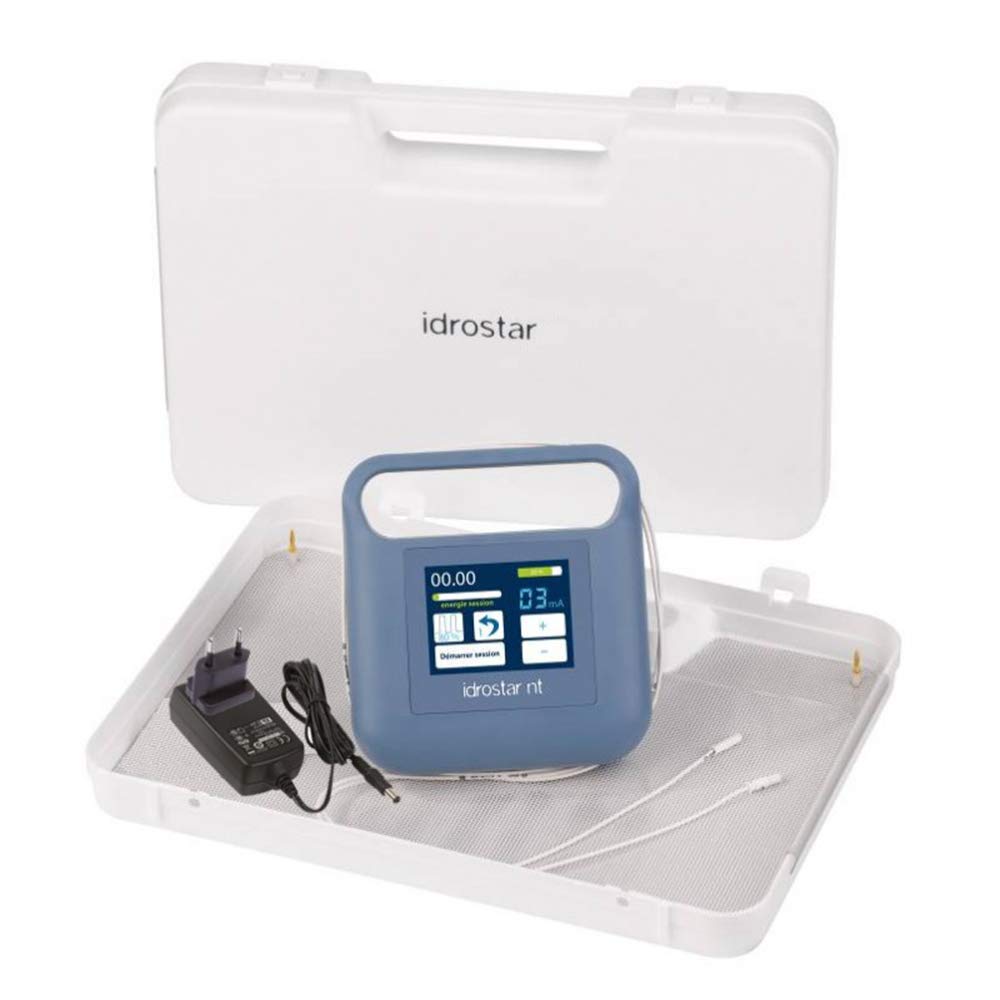 IDROSTAR NT - ionophorèse - Efficace Contre la Transpiration des Mains et des Pieds (Aisselles en option) - Traitement Contre la Transpiration Excessive (Hyperhidrose) - Technologie NO SHOCK !