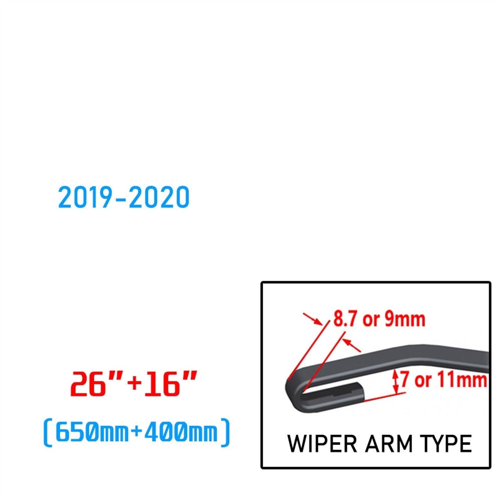 Auto Tergicristallo Spazzole Tergicristallo per Auto Anteriore Parabrezza Tergicristallo Cutter Spazzole per T&oyota RAV4 XA50 2019 2020 2021 Accessori Durevole