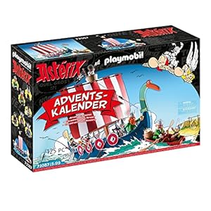 PLAYMOBIL Adventskalender 71087 Asterix: Piraten mit schwimmfähigem Piratenschiff, Beiboot und Comicfiguren, Spielzeug für Kinder ab 5 Jahren
