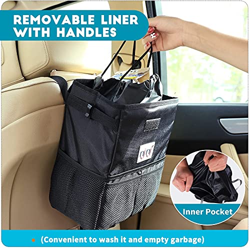 Njnj Waterproof Car Trash Can Garbage Bin,Super Large Size Auto Trash Bag For Cars With Lid And Storage Pockets,Leak Proof Vehicle Car Organizer Hanging #TOP1