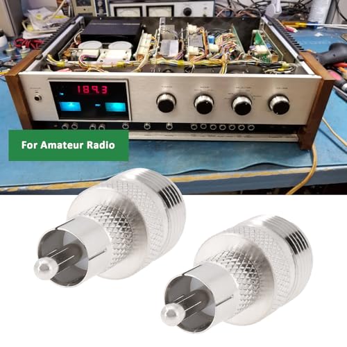 OTOTEC Adaptador Coaxial UHF SO239 Hembra a RCA Macho 2Pcs miniatura 2