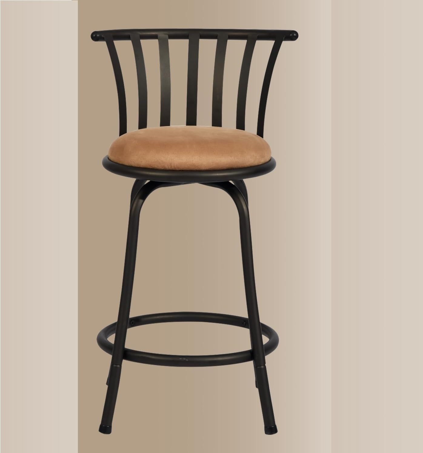 lassic Barstools Country Style Velvet Bar Chairs with Back and Footrest Swivel Counter Height Bar Stools for Kitchen Island Pub, Bistro,... (29 inch)-image-38