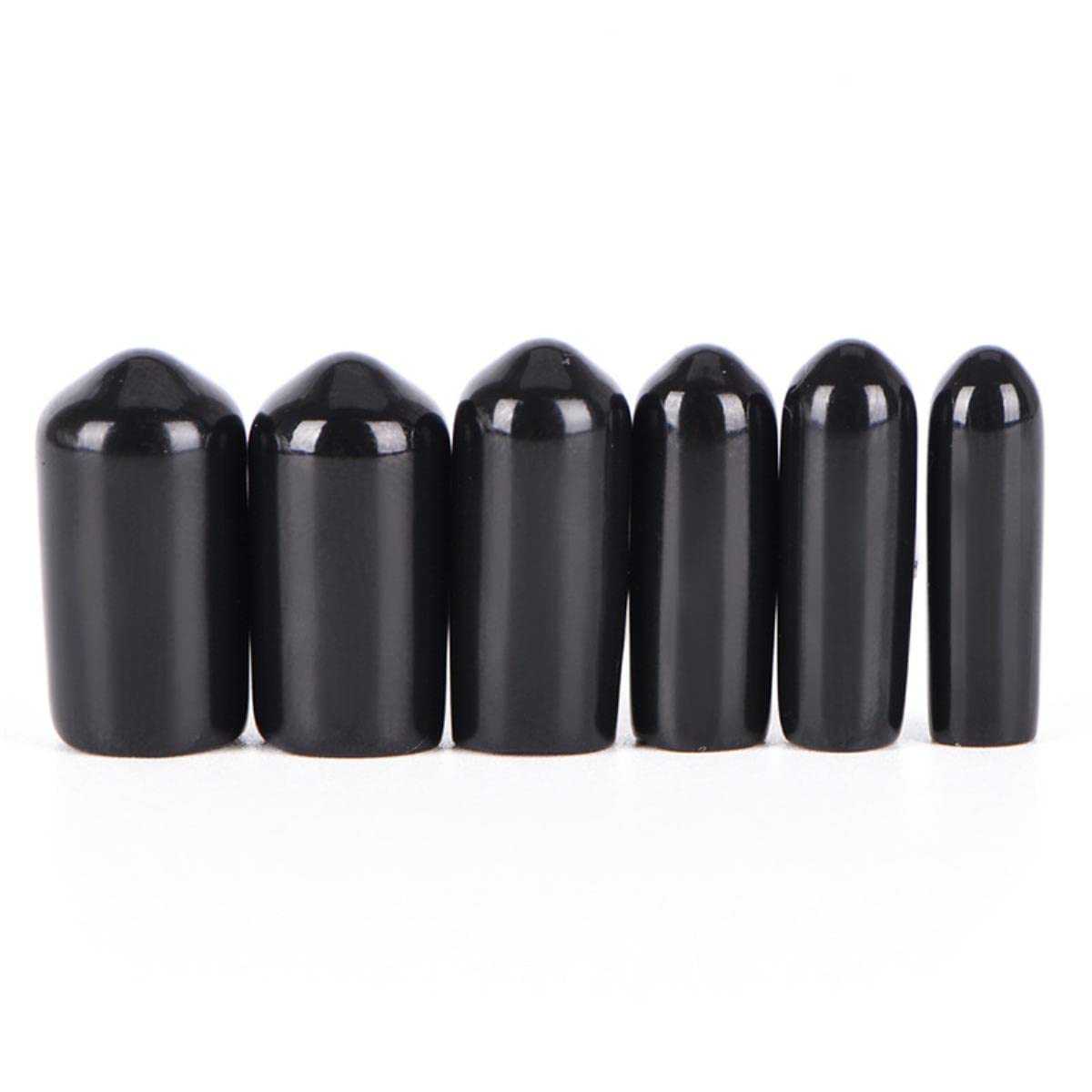 Produktbild von 10x PVC-Endkappen Für Rohre & Stangen – Innendurchmesser 8 Mm – Schwarz, Vielseitig