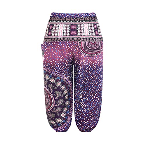 Image of Unisex Little Kids Yoga Trousers Bohemian Beach Pants Baggy Harem Activewear for Boys and Girls Age 3-10