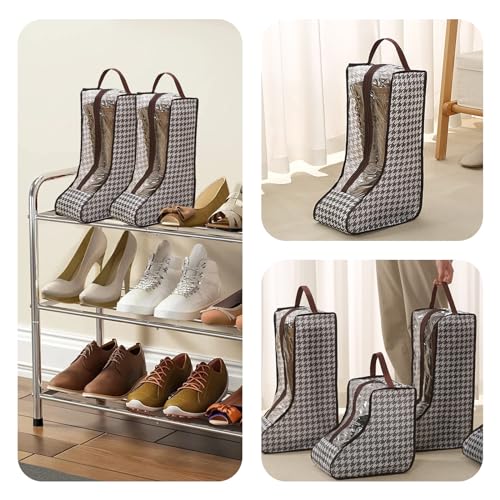 2 Stück Stiefeltasche, Schuhtasche Stiefel Aufbewahrung Reitstiefeltasche Schuhbeutel Reise Tragbare Stiefeltasche Staubdicht Geeignet für Zuhause und Reisen die Oben über Tragegriffe verfügen