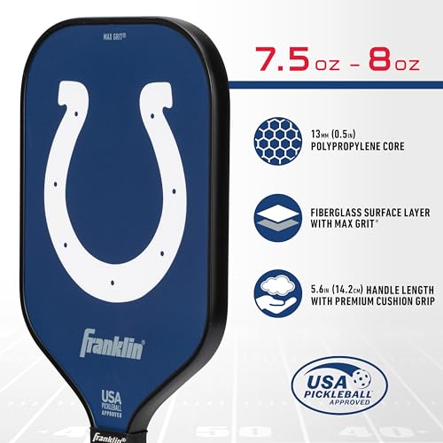 Franklin Sports NFL Pickleball Paddle USAPA Approved - Indianapolis Colts - image 3