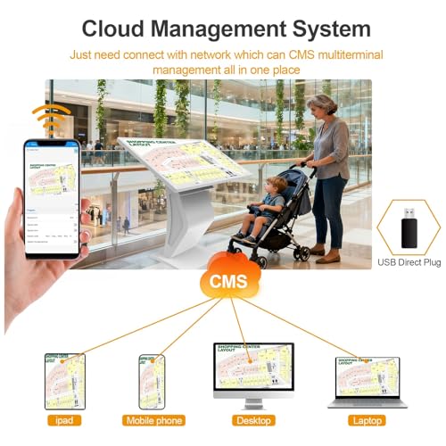 Image of 32Inch Touch Screen kiosk, Interactive LCD Touch Screen Digital Signage, K-Style Indoor Digital Signage, 10pt PCAP Display Signage, Interactive Display for Mall Navigation /Self-Ordering /Advertising