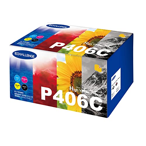 CLT-P406C Multipack Toner Compatible para Samsung CLT-P406C CLT-K406S para Samsung Xpress CLP-365 CLX 3305 C460W C410W CLP-360 CLP-365W CLX-3305FN CLX-3305W CLX-3300 C460FW (Paquete de 4