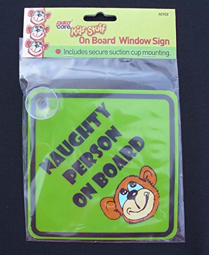 Golbalaccessories Naughty Persona a Bordo colgando etiqueta engomada del coche