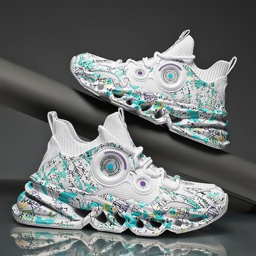 Men's Running Shoes - White - US Men's Sizes - Maximum Cushioning - Athletic Sports Shoes2