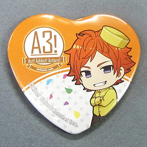 A3! アニカフェハート型缶バッジ ホテルスタイルver. A3! アニカフェハート型缶バッジ ホテルスタイルver.