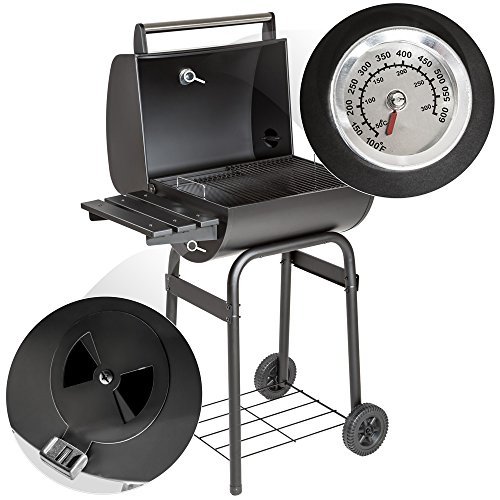 TecTake BBQ Charcoal barbecue smoker with heat indicator different