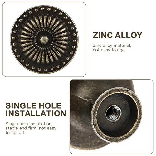 Bestomz 4pcs Vintage Drawer Cabinet Pull Handle Knob (Bronze), As Shown - Image 4