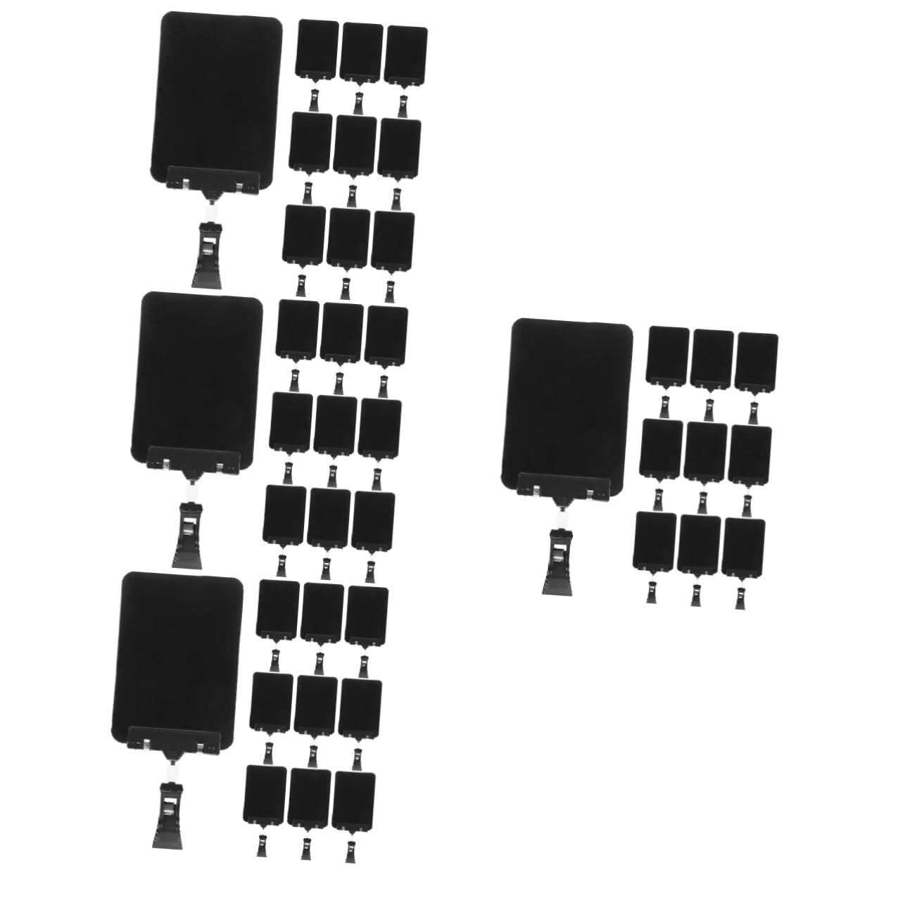 40piezas Soporte De Etiquetas De Precio Profesional Con Clip De Pizarras Negras Reutilizables Para Supermercados y Tiendas