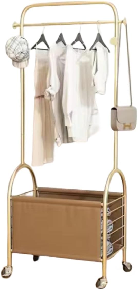 Portemanteau doré en métal de qualité premium avec étagères