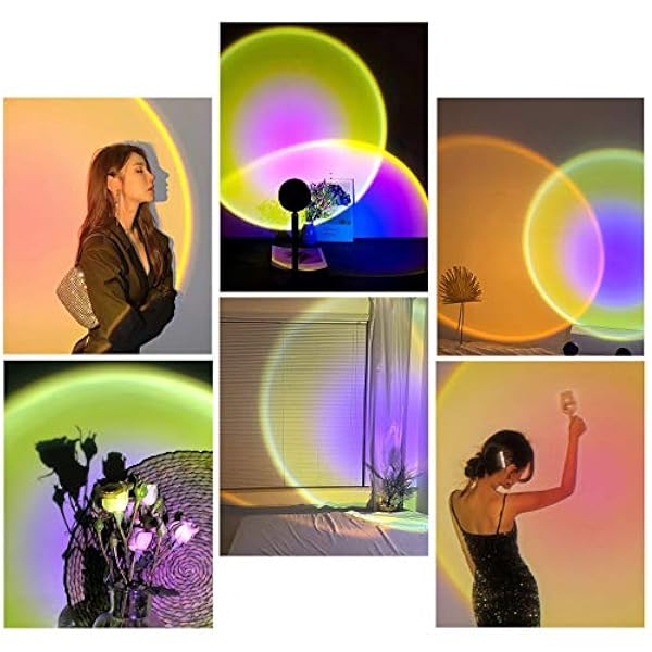 Zonsonderganglamp, Romantische Zonsondergang Zonsondergang Lamp, USB Solar Projectie Lamp Nacht Licht, Bioscoop Woonkamer Slaapkamer Achtergrond Wanddecoratie