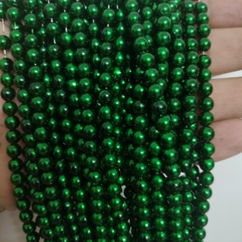 Image of Plastic 6 mm Beads /moti Kit 500 pcs for Jewellery Making /Craftwork /Decorations (Green)