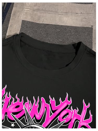 Men's 2 Piece Casual Outfits Y2K Short Sleeve Graphic Tees & Drawstring Track Shorts Streetwear3