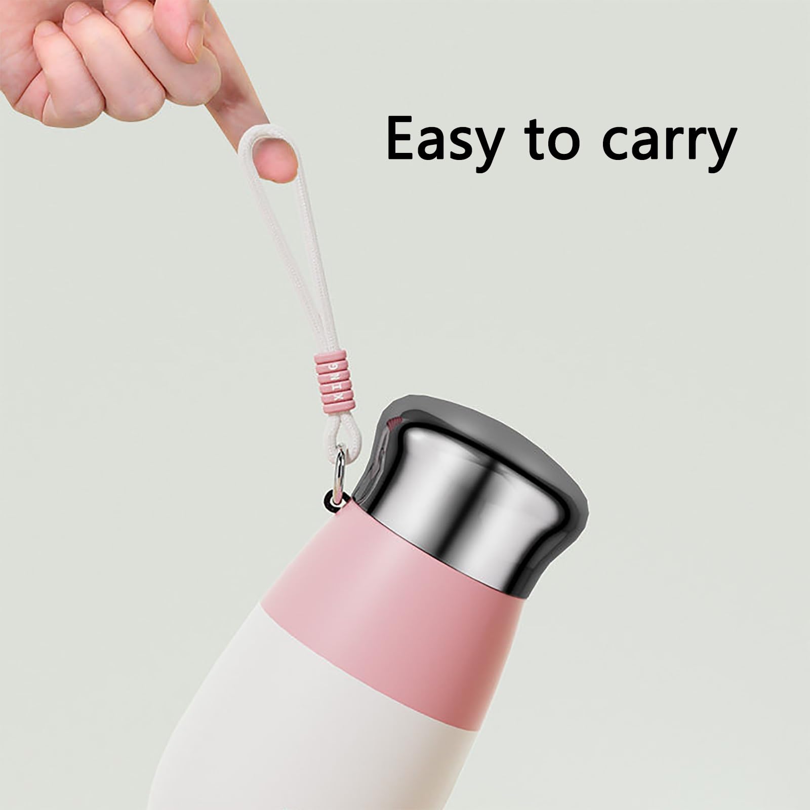 Termo Taza, Vaso Termo Cafe, Revestimiento Interior de Acero Inoxidable, Fácil de Limpiar, Apto Tanto para Hombres Como para Mujeres(Pink)